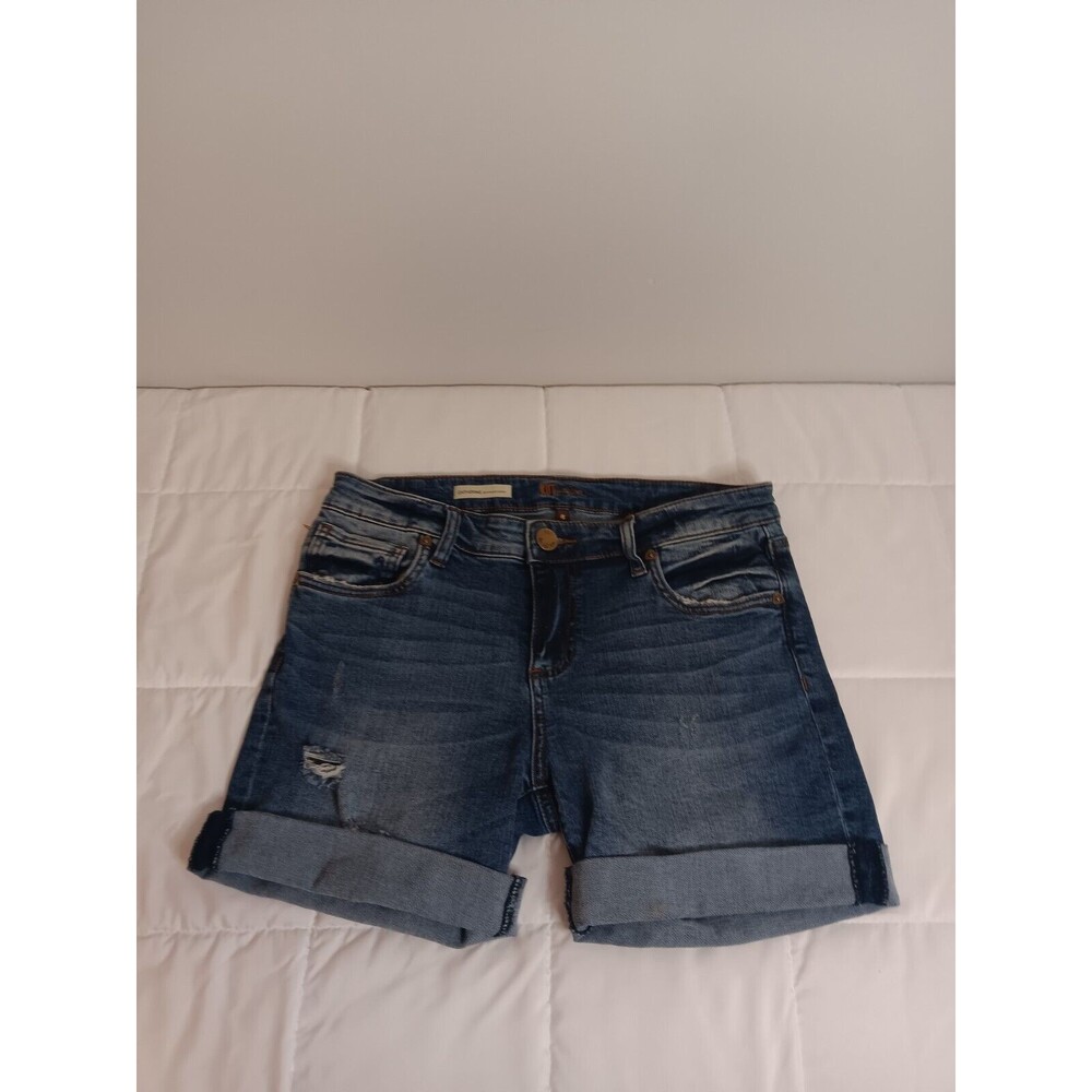 Kut From The Kloth sz 4 Shorts denim Catherine Boyfriend jean stretchy cuffs